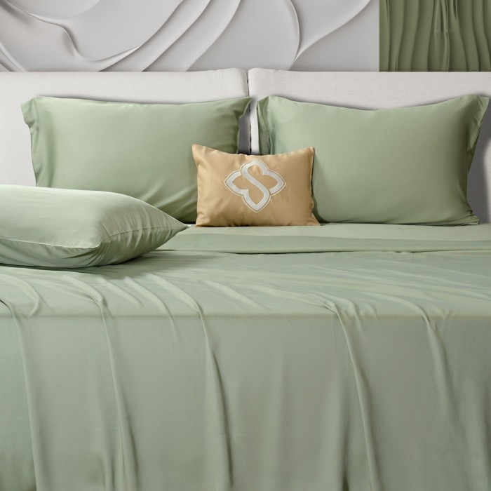 Простыня Sharmes "Bamboo", 300х270 (оливковый)