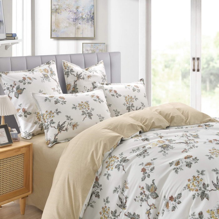 Шарли (беж) Комплект постельного белья сатин Евро 4н