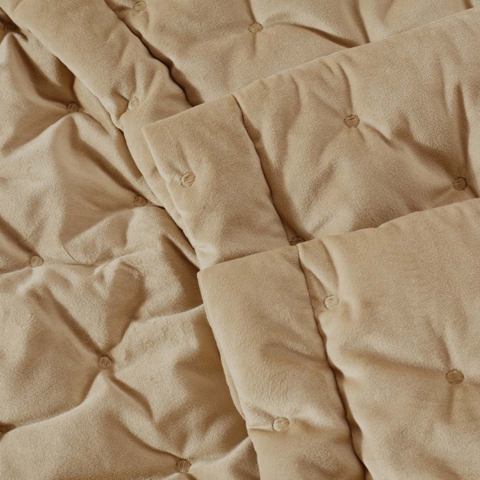 Покрывало Arya Бархат 250X260 - 2(50X70+5) Ansel Бежевый