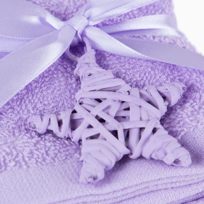 Подарочные полотенца Arya 4 ед Poly Лиловый