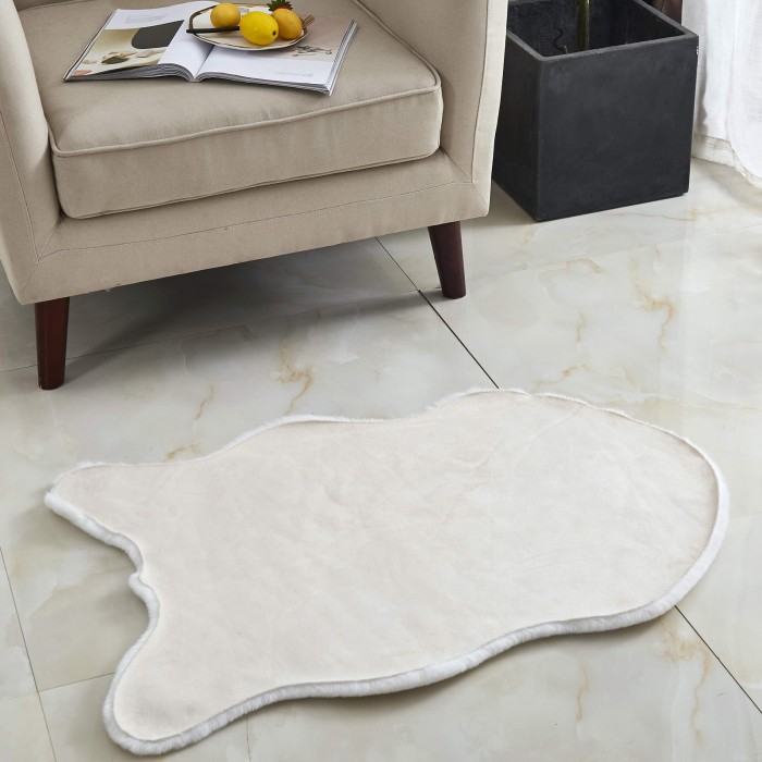 Коврик Плюшевый (белый) 60х90