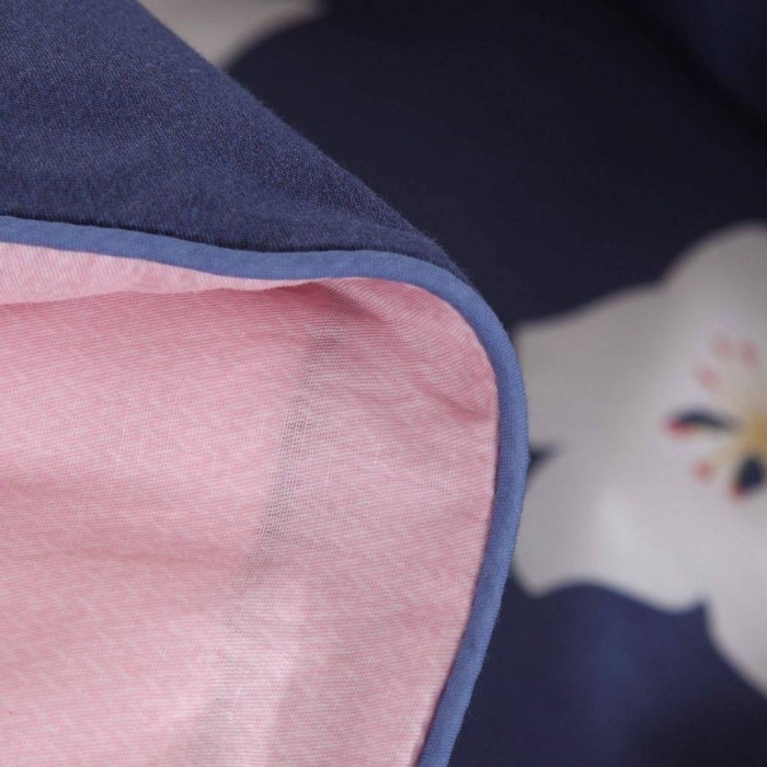 Тропики (синие) Комплект постельного белья сатин Евро 4н Евро-5116