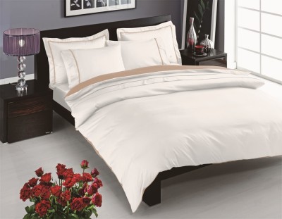 Постельное белье TAC SATEN DELUX PRESTIGE кремовый евро