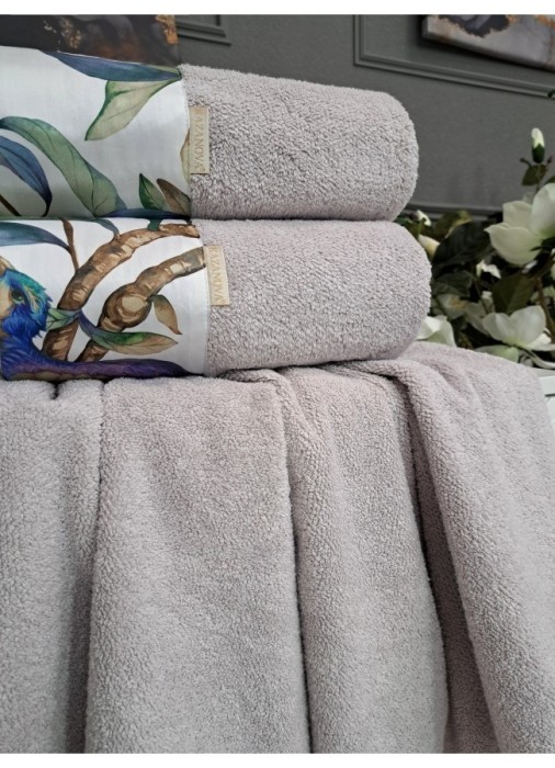 Комплект полотенец Adora Касабланка (лаванда) 70х140см и 50х90см "KAZANOV.A"