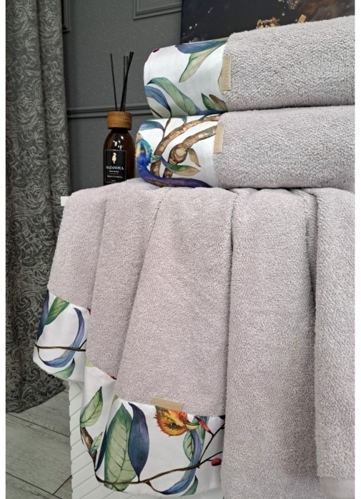 Комплект полотенец Adora Касабланка (лаванда) 70х140см и 50х90см "KAZANOV.A"