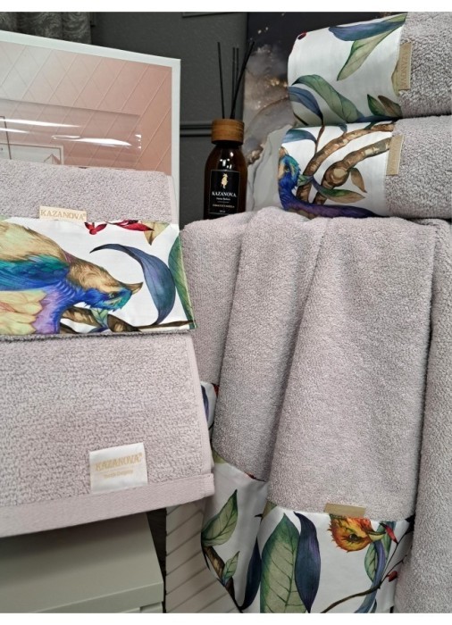 Комплект полотенец Adora Касабланка (лаванда) 70х140см и 50х90см "KAZANOV.A"