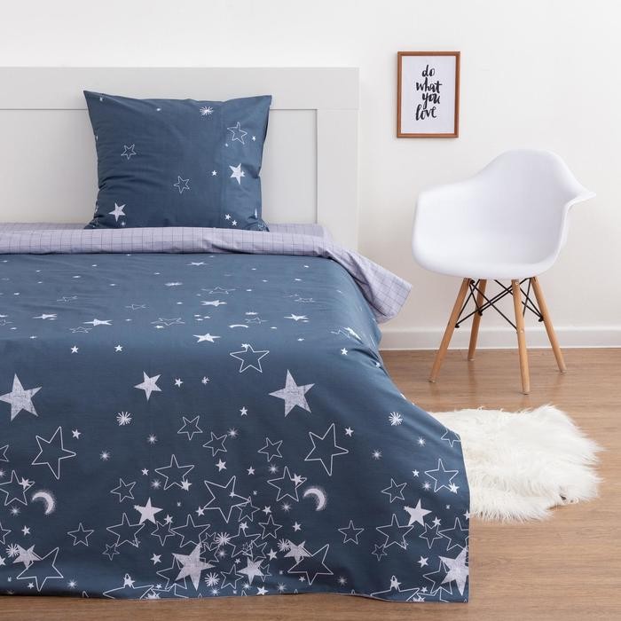 Постельное бельё 1.5 сп LoveLife «Звездное небо», 143х215 см,150х214 см,70х70 см-1 шт
