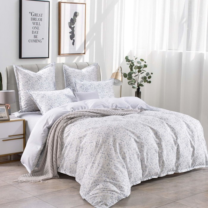 Майя голубой Комплект постельного белья Сатин 2х