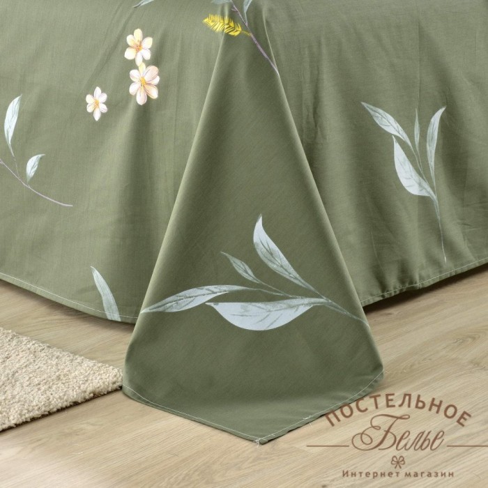 Азиза зеленый Комплект постельного белья сатин 7Е