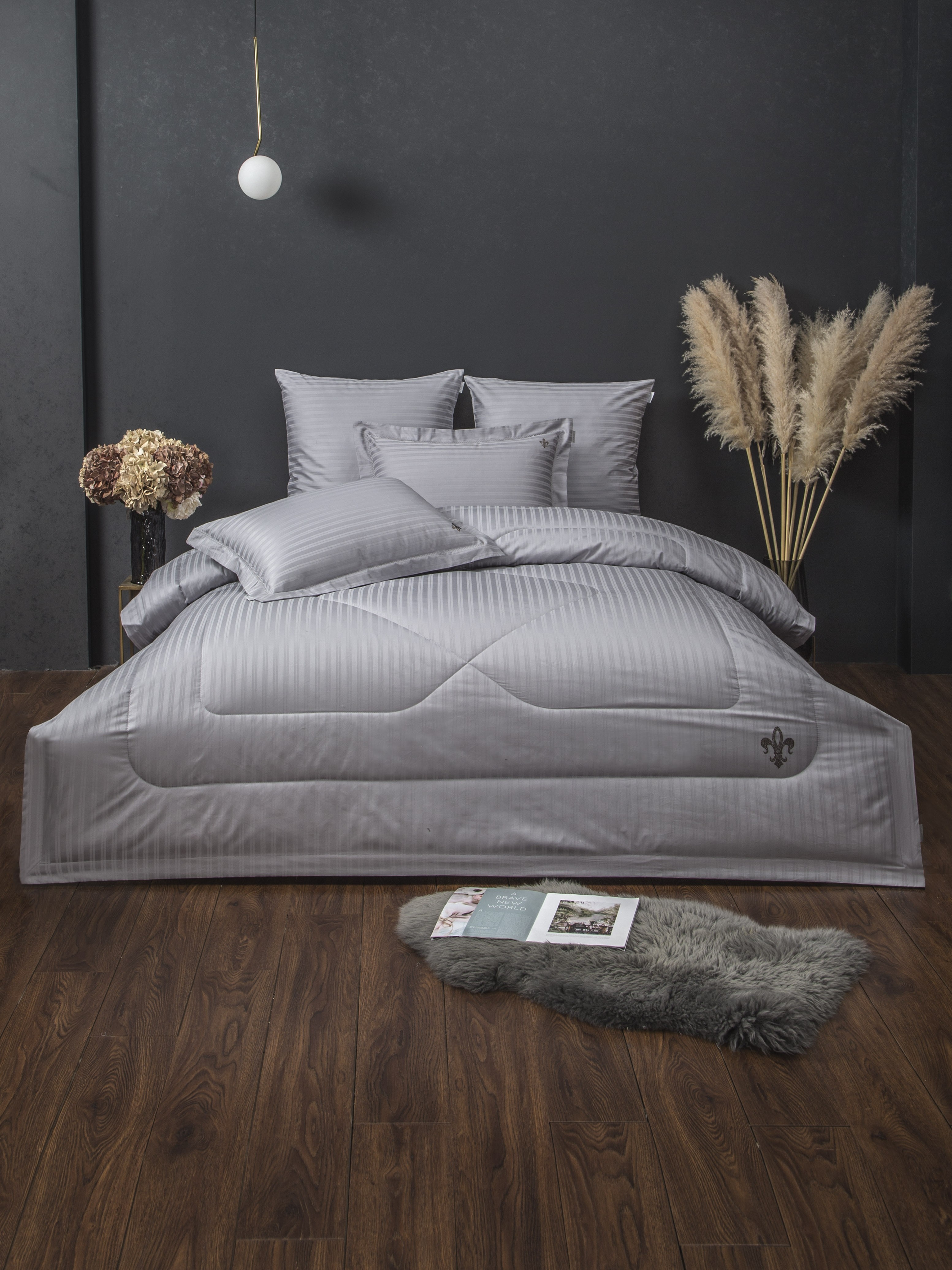Комплекты для сна Stripe Royal (серебро) Egypt Cotton Семейный