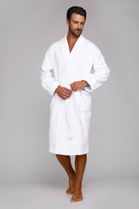 Махровый халат унисекс Heaven (E 363) Белый