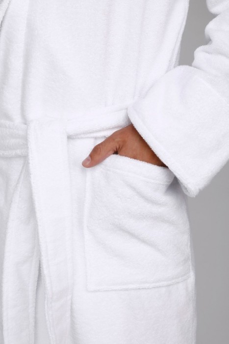 Махровый халат унисекс Heaven (E 363) Белый
