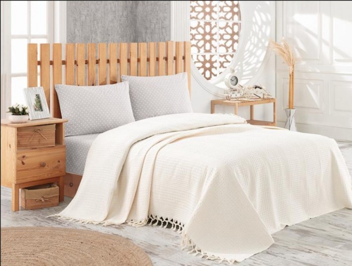 Покрывала Турция NICE BED SPREAD крем 220x240