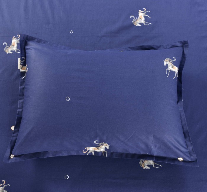 Алексия (синяя) Комплект постельного белья Сатин 2х