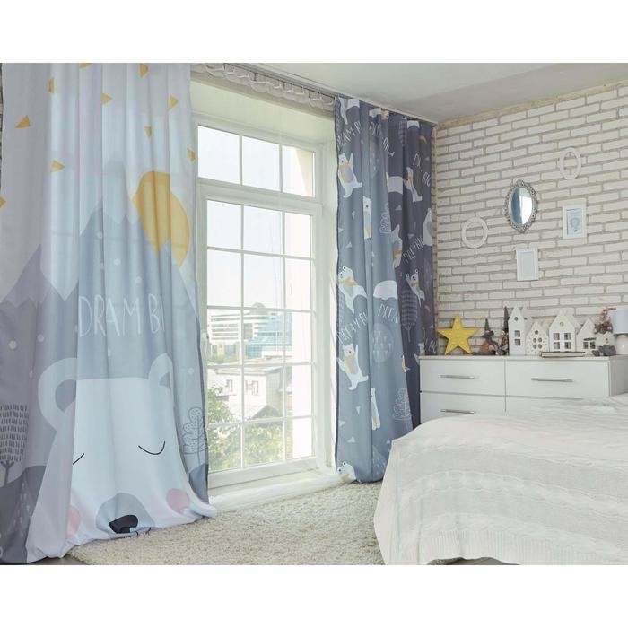Комплект штор "Этель" Большие мечты 145*260 см-2 шт, 100% п/э, 140 г/м2