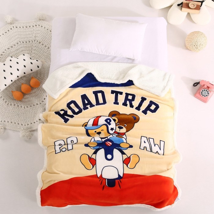 Плед детский Leoncello фланелевый с шерпой 100x140 LEO1410-19