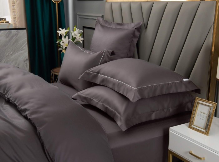 Дайкири (антрацит) Евро Комплект постельного белья сатин