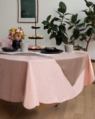 Джинни пепел роза Скатерть круглая 160см