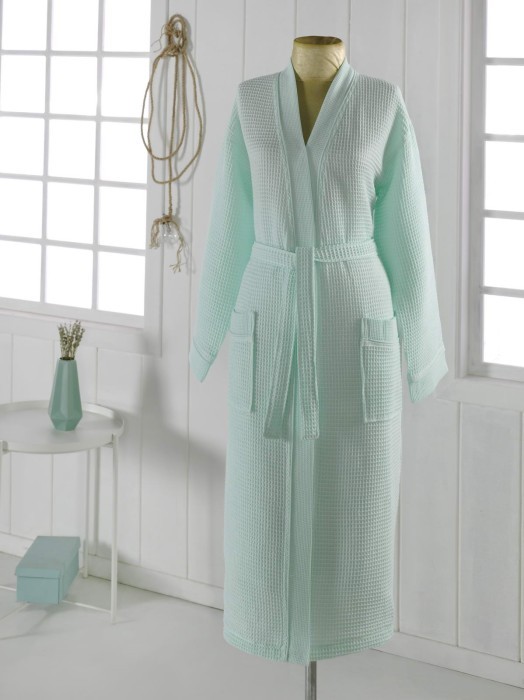 NEVA  М (ментол) Халат вафельный кимоно