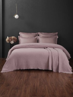 Комплекты для сна Stonewash Muslin (пыльная роза) комплект с покрывалом Семейный