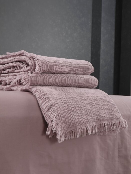Комплекты для сна Stonewash Muslin (пыльная роза) комплект с покрывалом Семейный