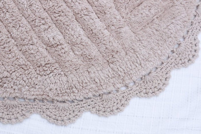 EMMA (беж) Коврик для ванной кружевной 60х100