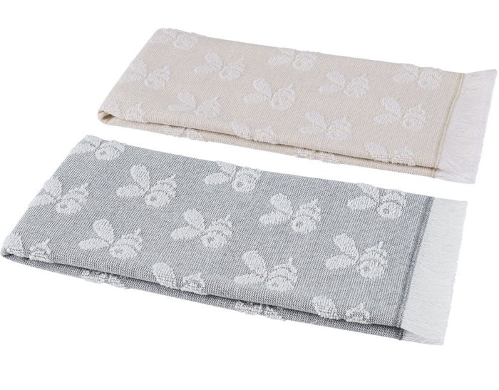 Набор Кухонных Полотенeц Arya 40х60 2 ед Bamblebee Серый, Бежевый