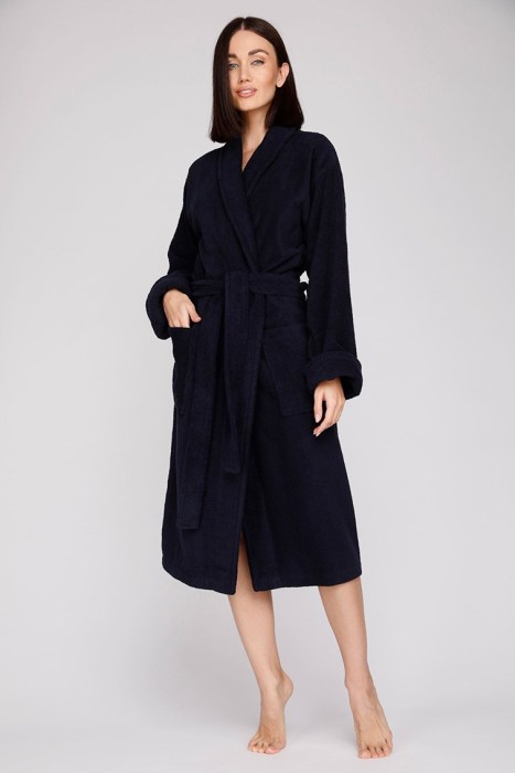 Махровый халат унисекс Heaven (E 363) Темно-Синий