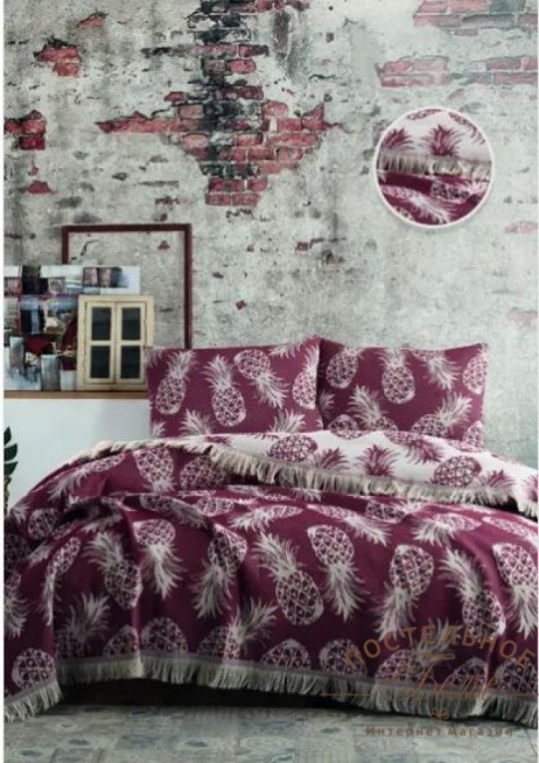 Покрывала Турция ANANAS BED SPREAD RED-205x240