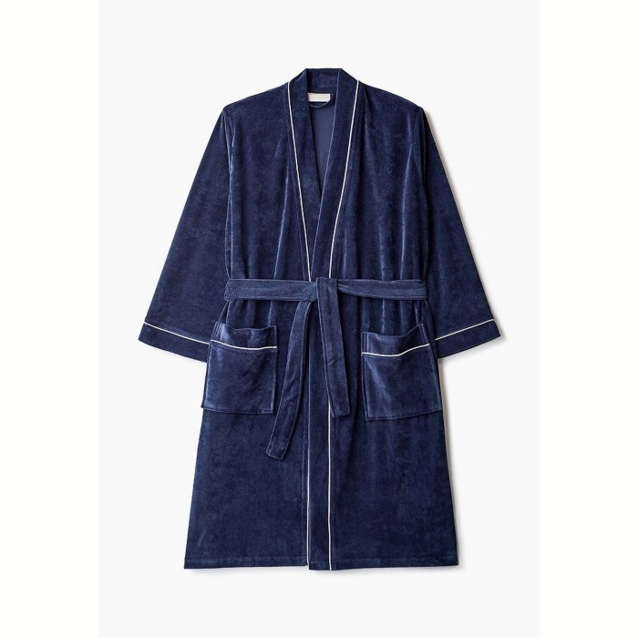 Венера M (синий) Халат велюровый