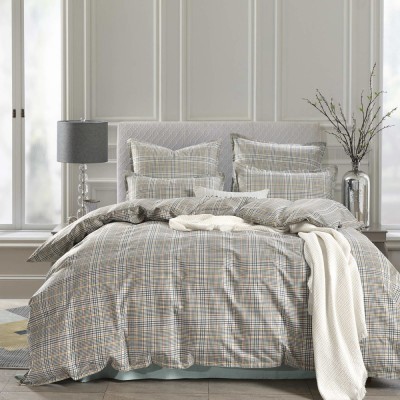 Лавр (серый) Комплект постельного белья сатин Евро 4н