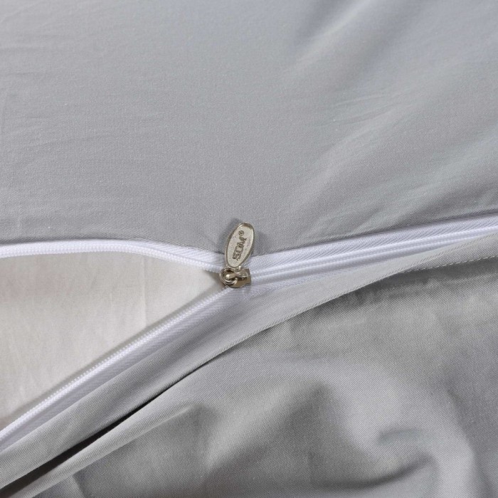 Лавр (серый) Комплект постельного белья сатин Евро 4н