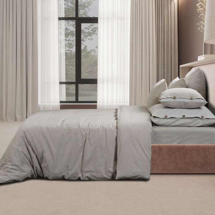 Постельное бельё Sharmes  "Rustic melange" 1,5 спальный (бежевый)