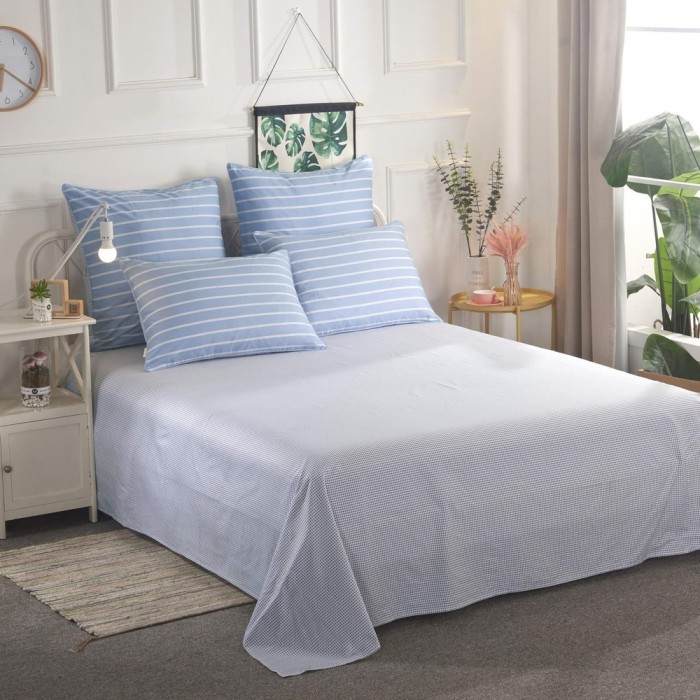 Дарио (голубой) Комплект постельного белья сатин Евро 4н