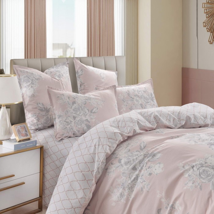 Дебюсси (розовый) Комплект постельного белья Евро Макси 2н