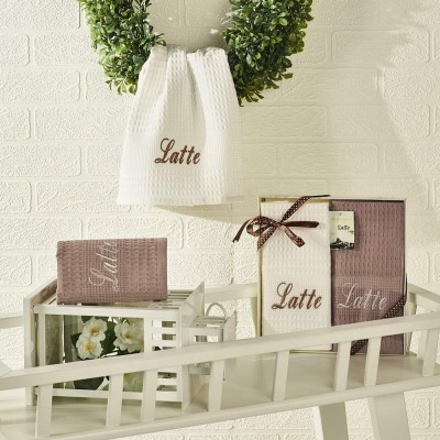 LATTE (крем-корич) Салфетки Вафельные 40х60 (2шт)