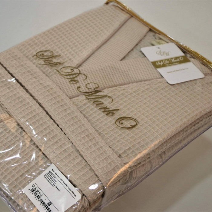 NEVA  М (беж) Халат вафельный кимоно