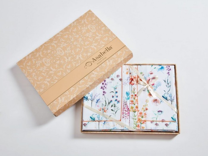 Постельное белье Asabella 2057-7семейный египетский хлопок люкс-сатин