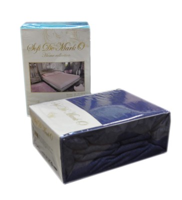 Простынь Махровая (Синий) 160-180х200