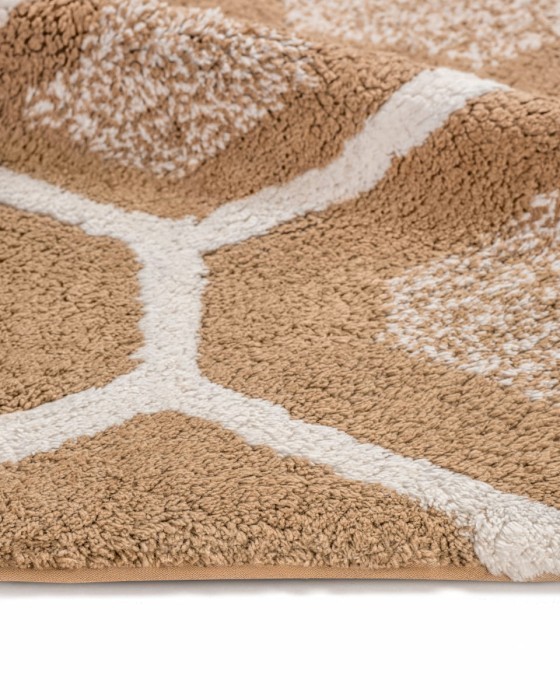 Коврик для ванной Arya Lee Коричневый, Белый