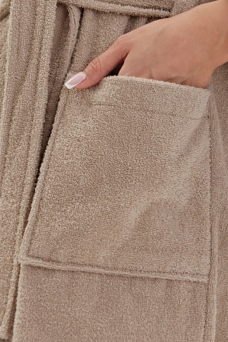 Махровый халат унисекс Heaven (E 363) Бежевый