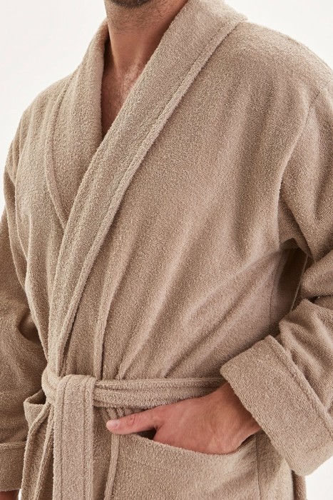 Махровый халат унисекс Heaven (E 363) Бежевый