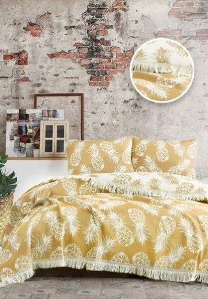 Плед ANANAS BED SPREAD цвет желтый (YELLOW)