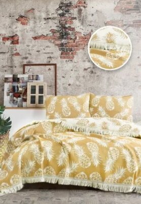 Плед ANANAS BED SPREAD цвет желтый (YELLOW)  