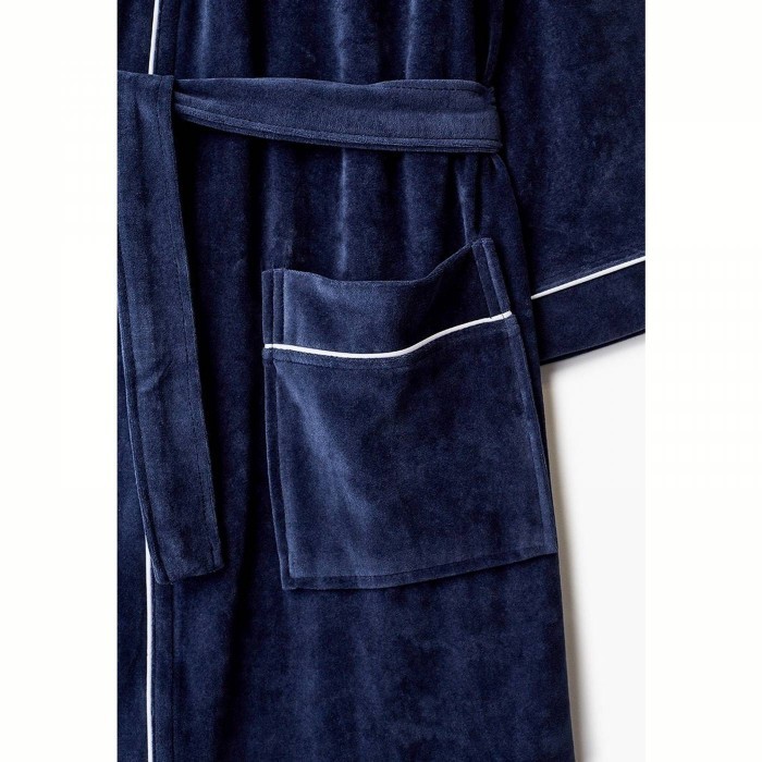 Венера L (синий) Халат велюровый