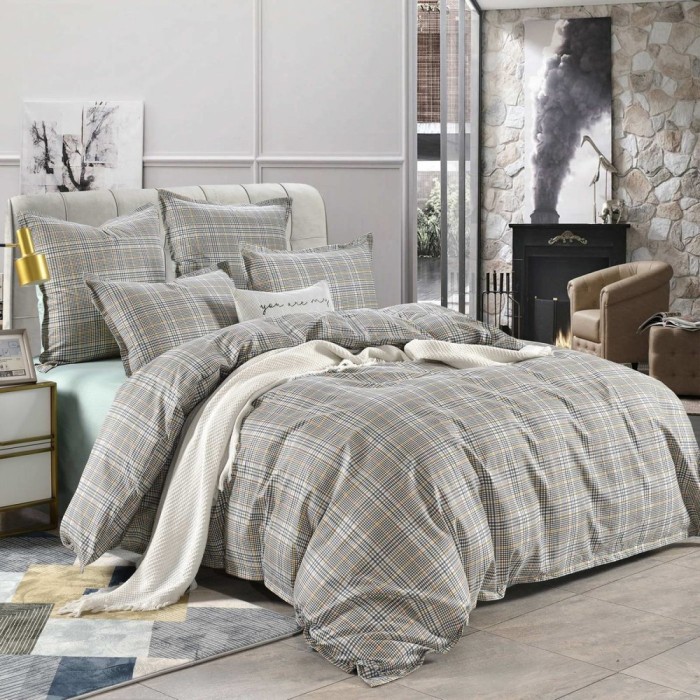 Лавр (серый) Комплект постельного белья сатин 1.6