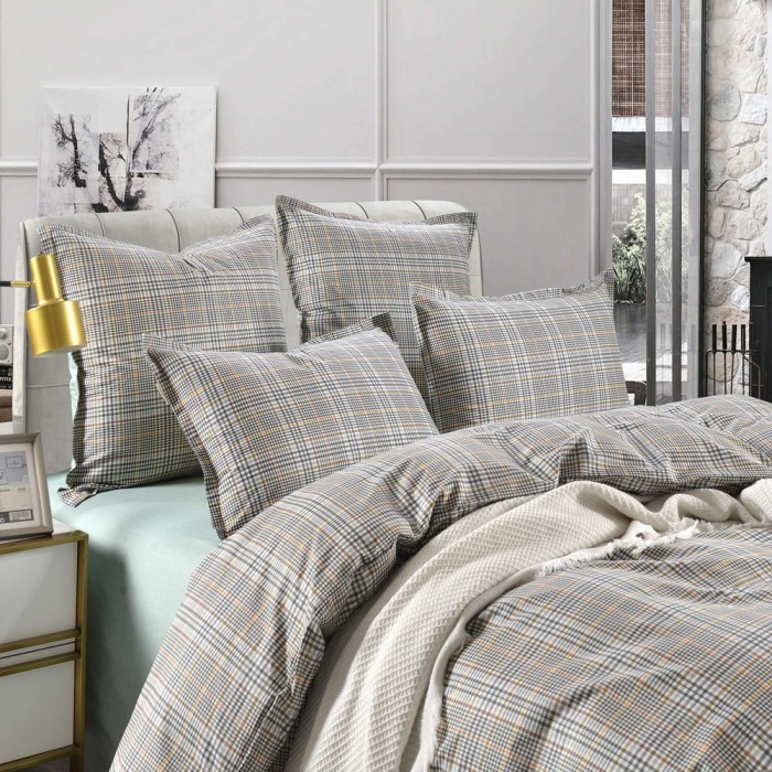 Лавр (серый) Комплект постельного белья сатин 1.6