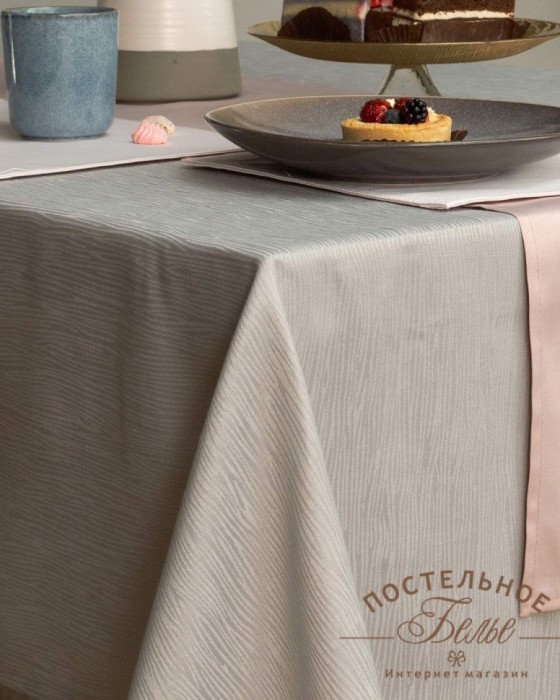 Джинни серая Скатерть 150х220