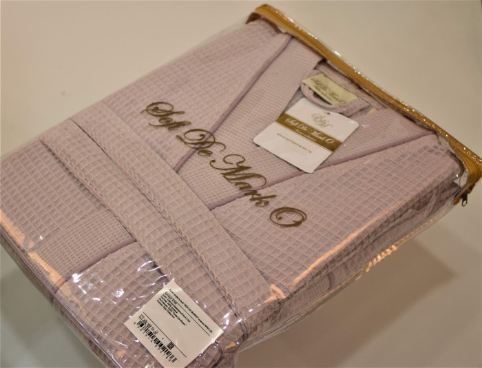 NEVA  S (светло сирен) Халат вафельный кимоно