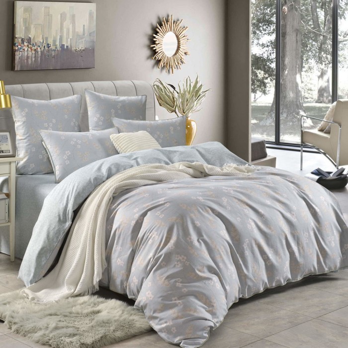 Мая (серая) Комплект постельного белья сатин 7Е